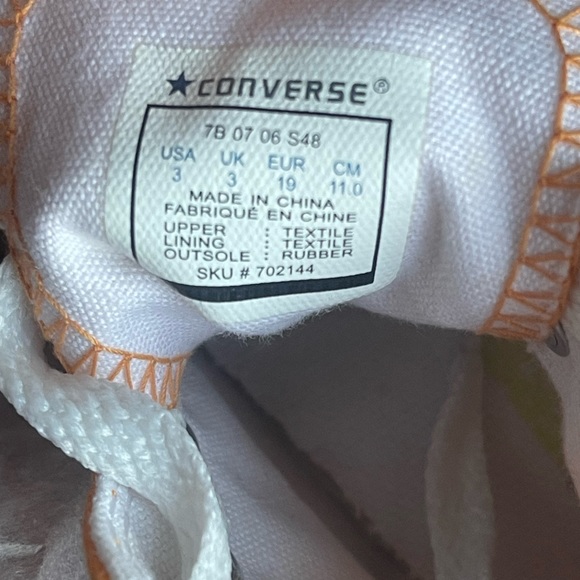 Toddler Converse Canvas Printed High-Top Sneakers Size 3 - Picture 7 of 8